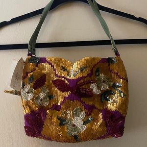 JAMIN PUECH Henri Bendel Beaded Sequined Mini Bag